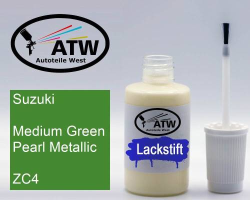 Suzuki, Medium Green Pearl Metallic, ZC4: 20ml Lackstift, von ATW Autoteile West.